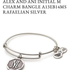 Alex & Ani Initial “M” Rafaelian Silver Bracelet
